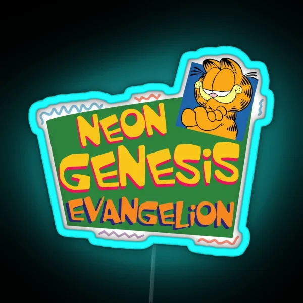 Neon Genesis Evangelion Shitpost Meme RGB Neon Sign