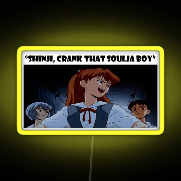 Neon Genesis Evangelion Soulja Boy Meme RGB Neon Sign