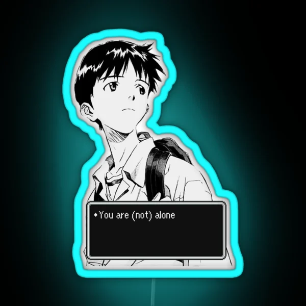 Neon Genesis Evangelion You Are Not Alone RGB Neon Sign