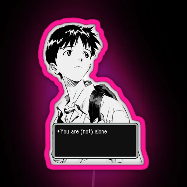 Neon Genesis Evangelion You Are Not Alone RGB Neon Sign