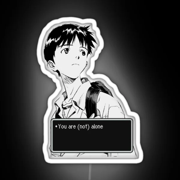 Neon Genesis Evangelion You Are Not Alone RGB Neon Sign