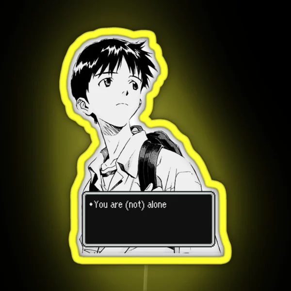 Neon Genesis Evangelion You Are Not Alone RGB Neon Sign