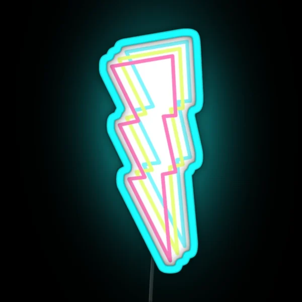 Neon Lightning Bolt RGB Neon Sign