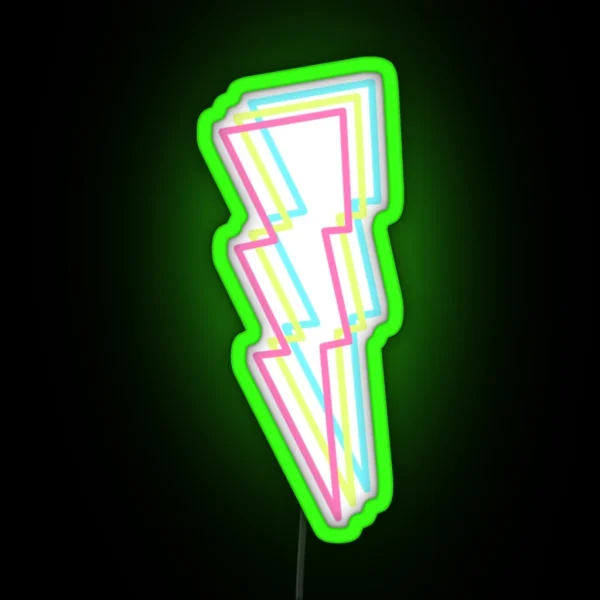 Neon Lightning Bolt RGB Neon Sign