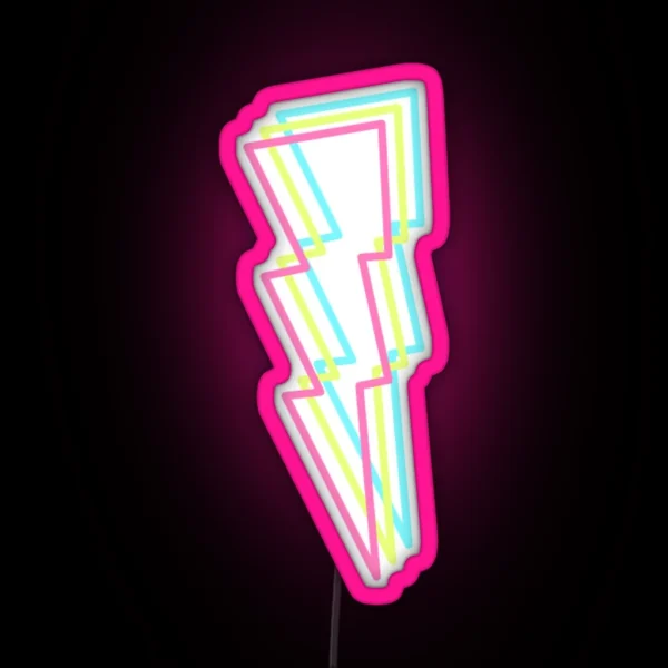 Neon Lightning Bolt RGB Neon Sign