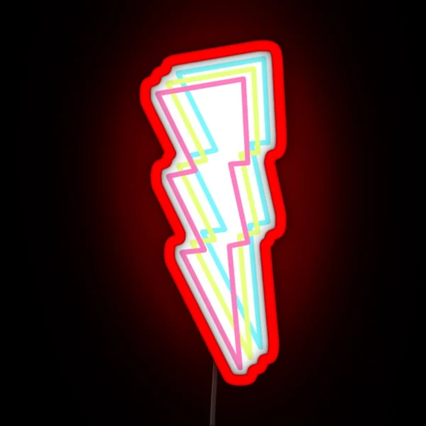 Neon Lightning Bolt RGB Neon Sign