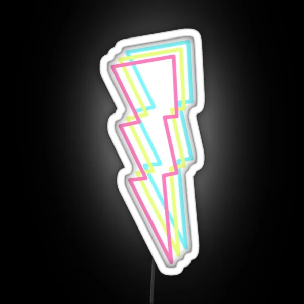 Neon Lightning Bolt RGB Neon Sign