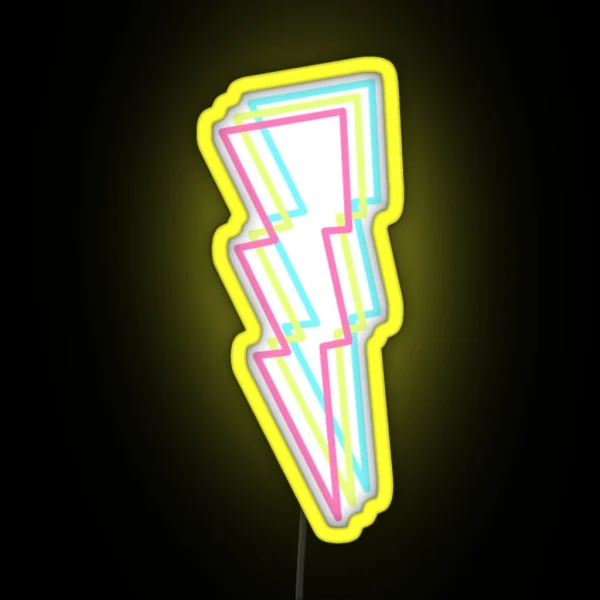 Neon Lightning Bolt RGB Neon Sign