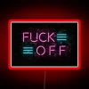 neon off rgb sign in red