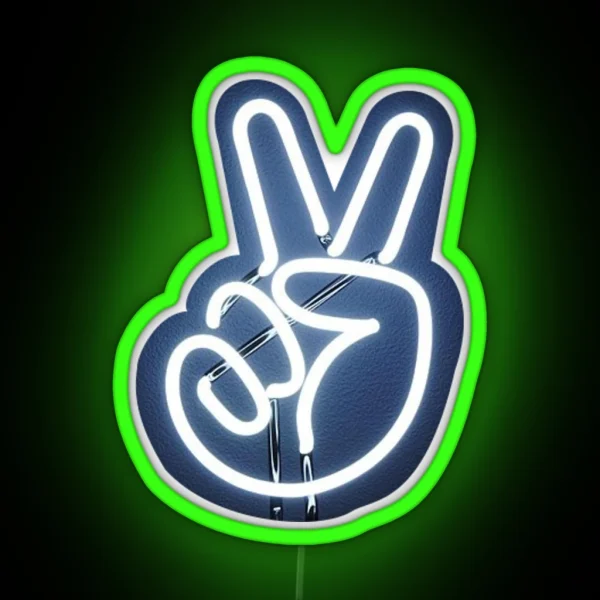 Neon Peace Sign RGB Neon Sign