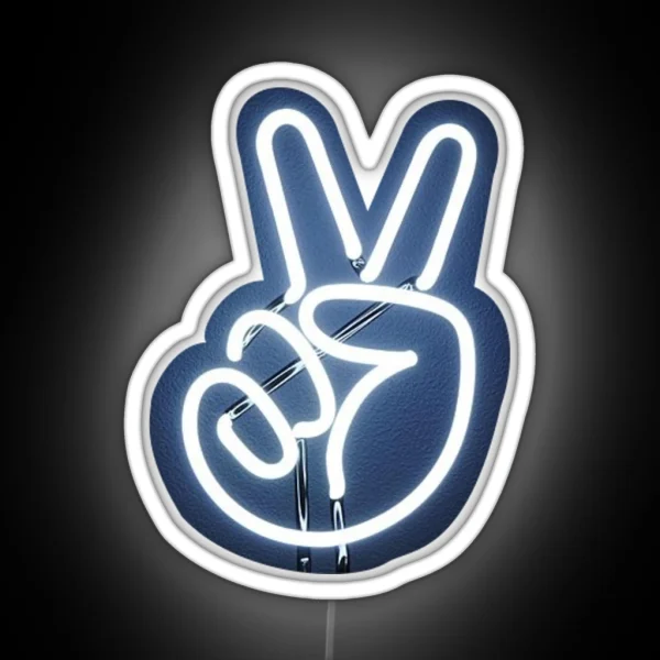 Neon Peace Sign RGB Neon Sign