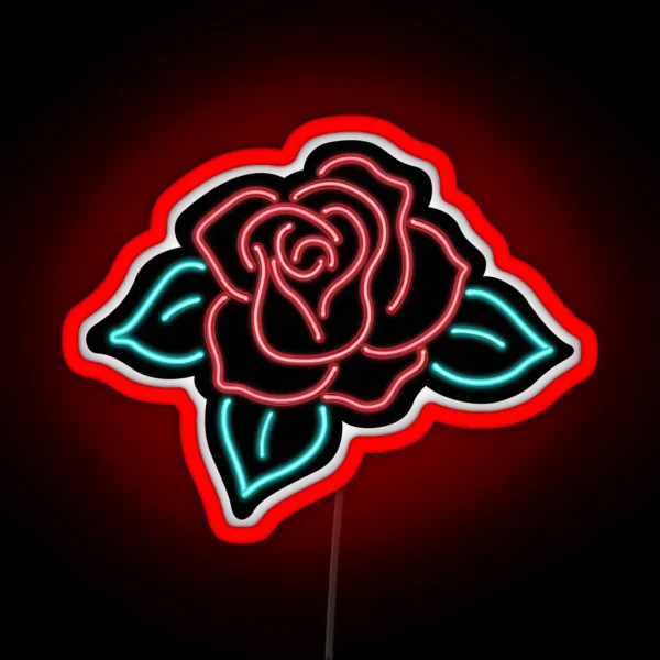 Neon Rose Sign RGB Neon Sign