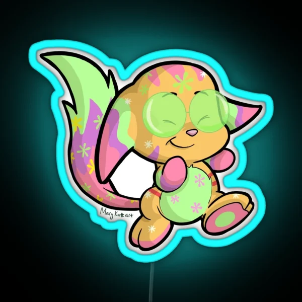 Neopets Disco Kacheek RGB Neon Sign