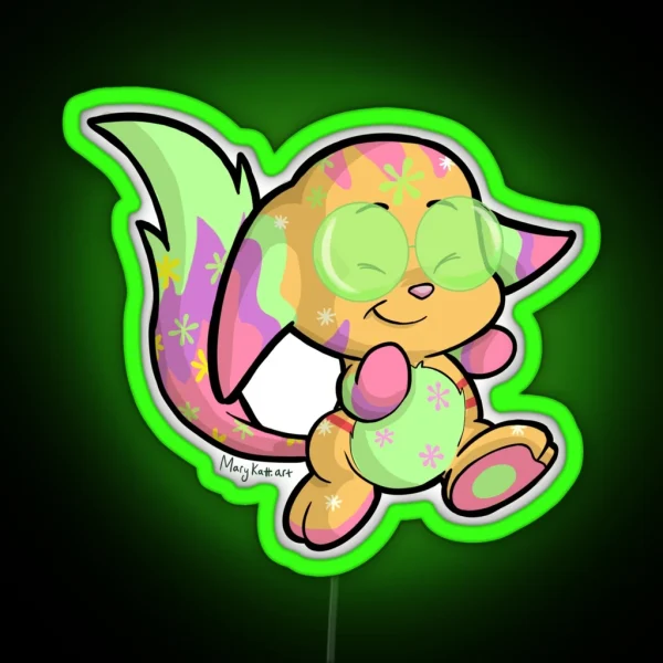 Neopets Disco Kacheek RGB Neon Sign