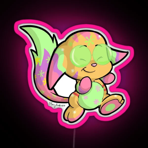 Neopets Disco Kacheek RGB Neon Sign