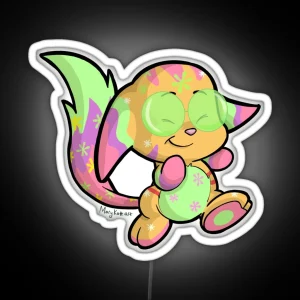Neopets Disco Kacheek RGB Neon Sign