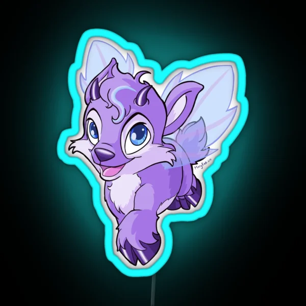 Neopets Faerie Ixi RGB Neon Sign