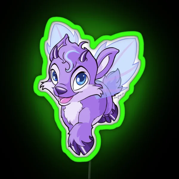 Neopets Faerie Ixi RGB Neon Sign