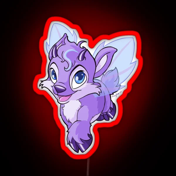 Neopets Faerie Ixi RGB Neon Sign