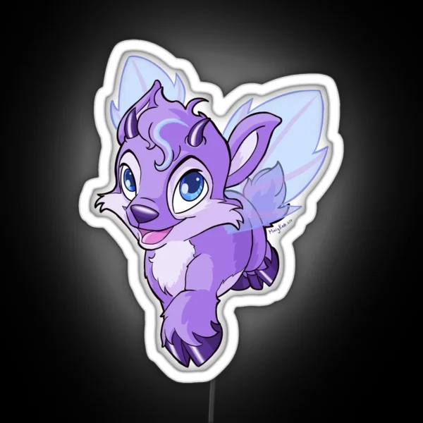 Neopets Faerie Ixi RGB Neon Sign