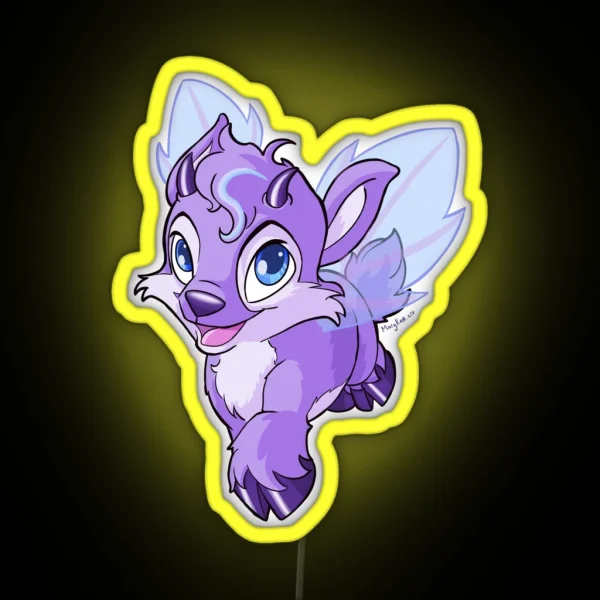 Neopets Faerie Ixi RGB Neon Sign