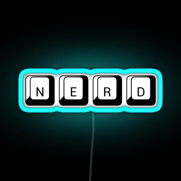 Nerd Black RGB Neon Sign