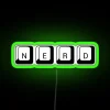nerd black rgb neon sign green