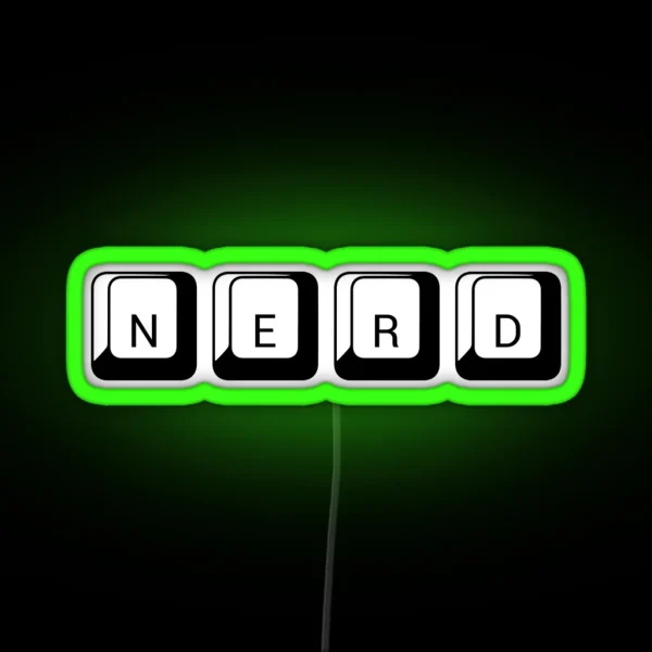 Nerd Black RGB Neon Sign