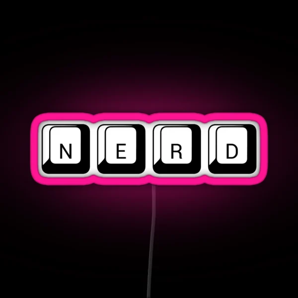 Nerd Black RGB Neon Sign