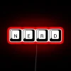 'nerd black rgb neon sign red'