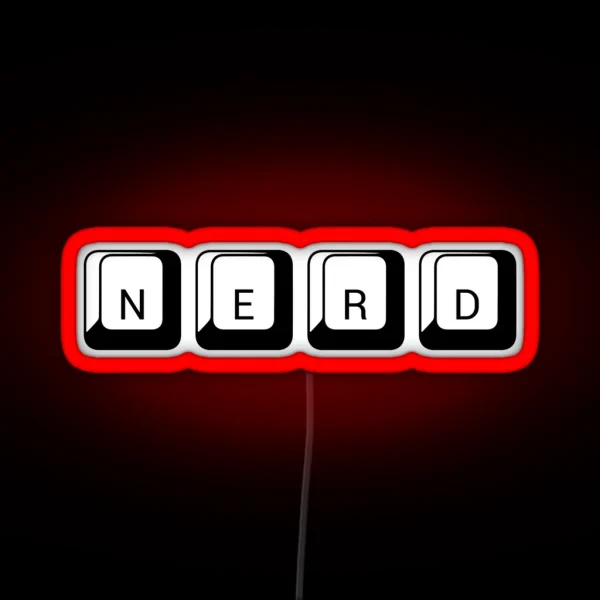 Nerd Black RGB Neon Sign