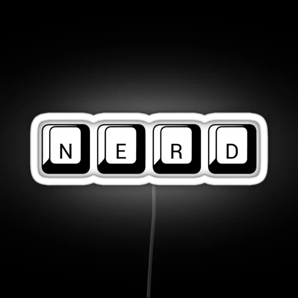 Nerd Black RGB Neon Sign