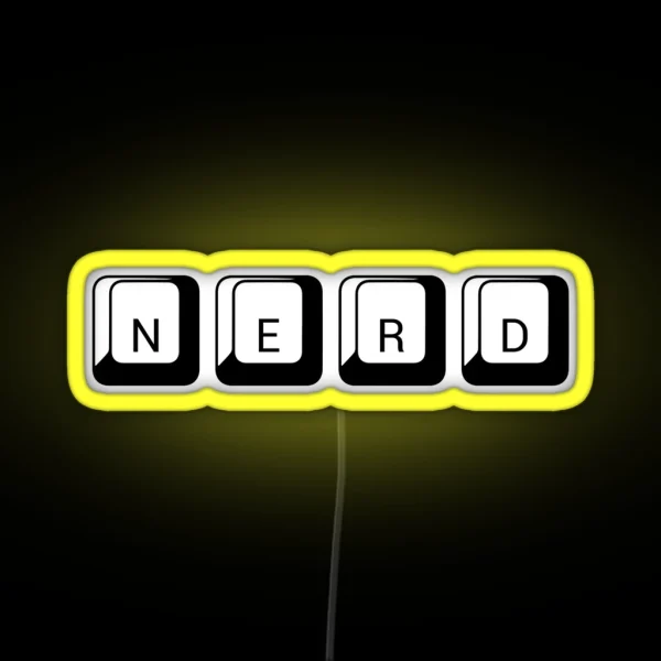 Nerd Black RGB Neon Sign