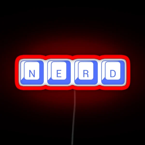 Nerd Blue RGB Neon Sign