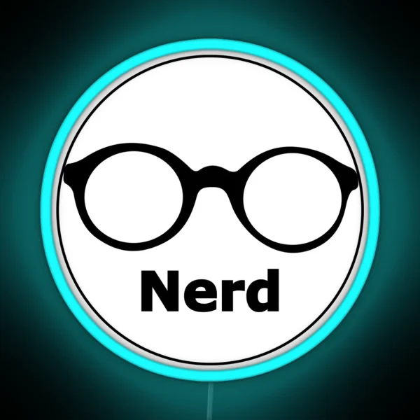 Nerd Glasses Silly Gift Funny RGB Neon Sign