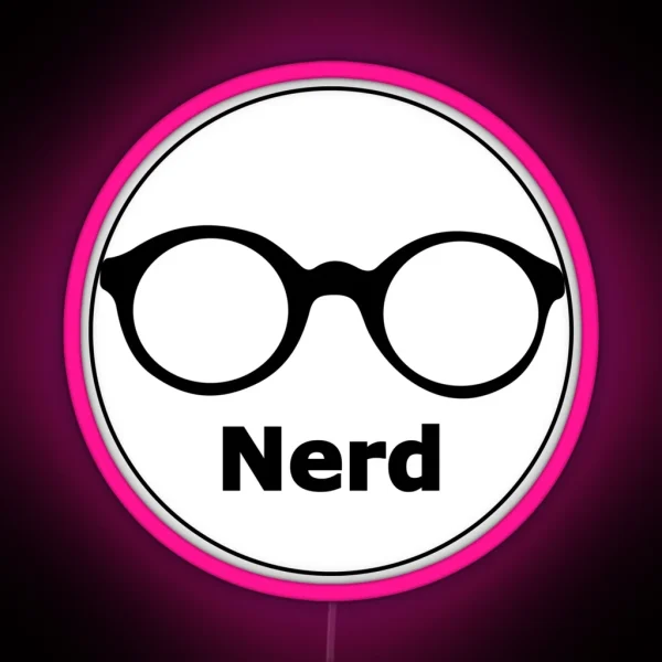 Nerd Glasses Silly Gift Funny RGB Neon Sign