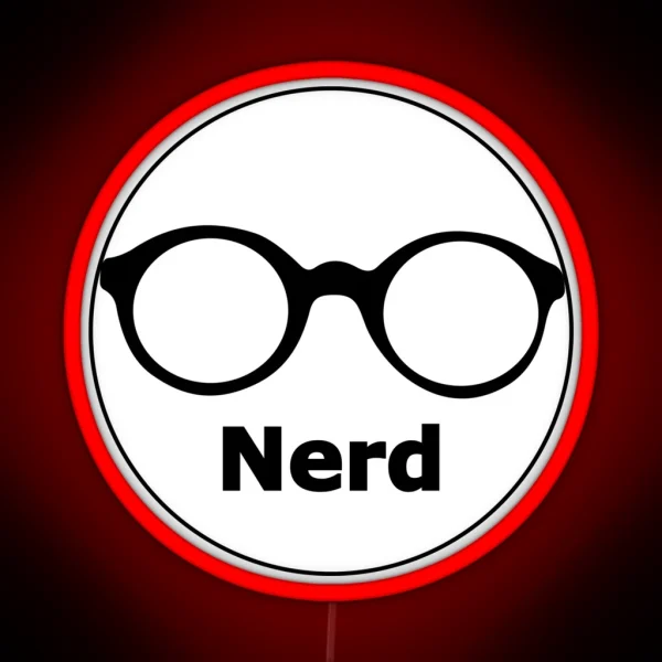 Nerd Glasses Silly Gift Funny RGB Neon Sign