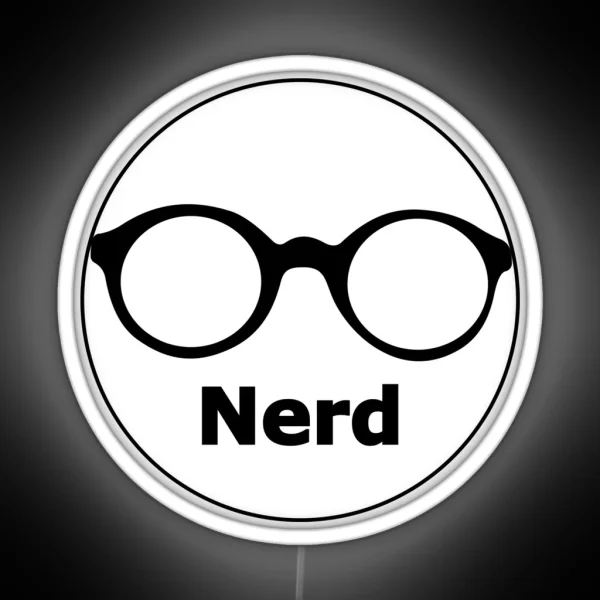 Nerd Glasses Silly Gift Funny RGB Neon Sign