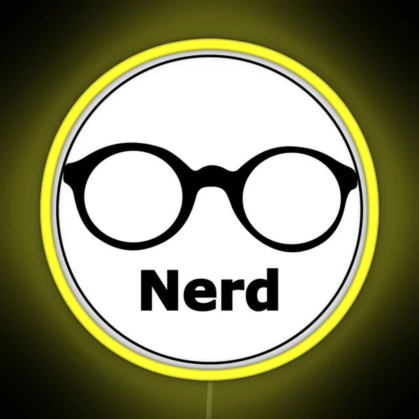 Nerd Glasses Silly Gift Funny RGB Neon Sign