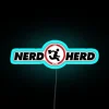 Chuck Nerd Herd RGB Neon Sign Blue