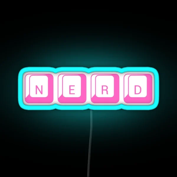 Nerd Pink RGB Neon Sign