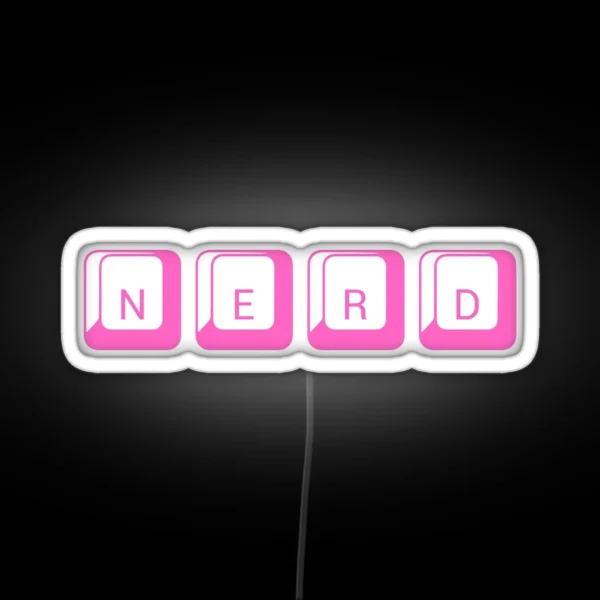 Nerd Pink RGB Neon Sign