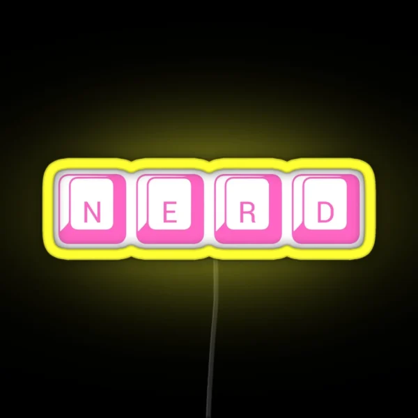 Nerd Pink RGB Neon Sign