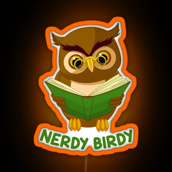 Nerdy Birdy Owl RGB Neon Sign