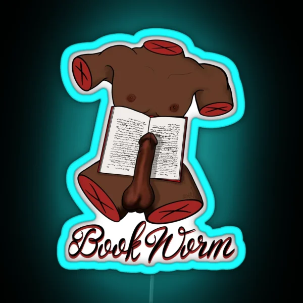 Nerdy Boy Bookmark RGB Neon Sign