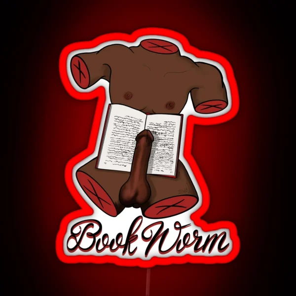 Nerdy Boy Bookmark RGB Neon Sign