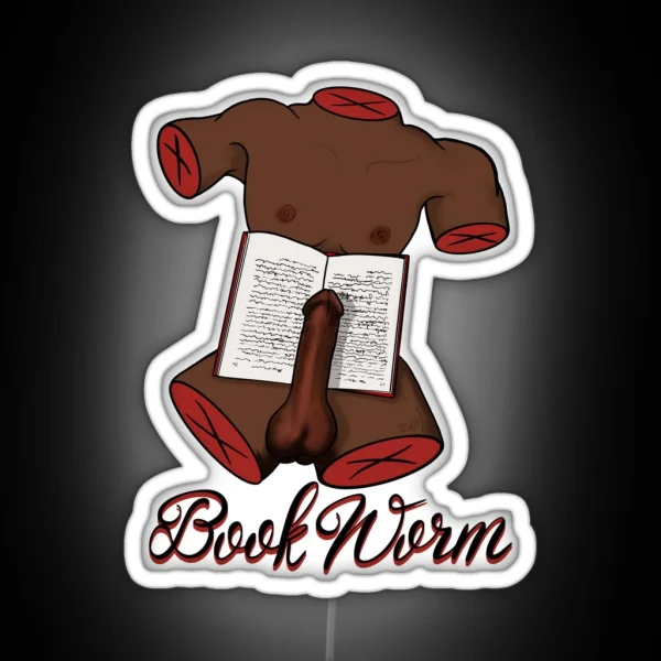 Nerdy Boy Bookmark RGB Neon Sign