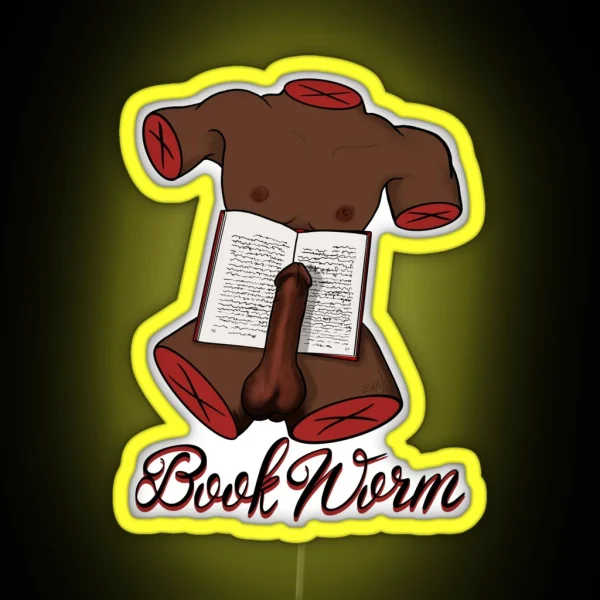 Nerdy Boy Bookmark RGB Neon Sign