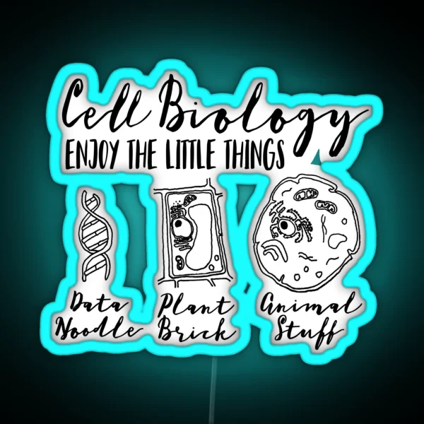 Nerdy Science Bio Puns For Cell Biology Enjoy RGB Neon Sign