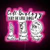 Science puns for cell biology enthusiasts featuring a funny and vibrant RGB neon sign in pink.